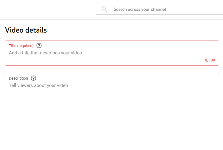 Youtube - 標題和描述