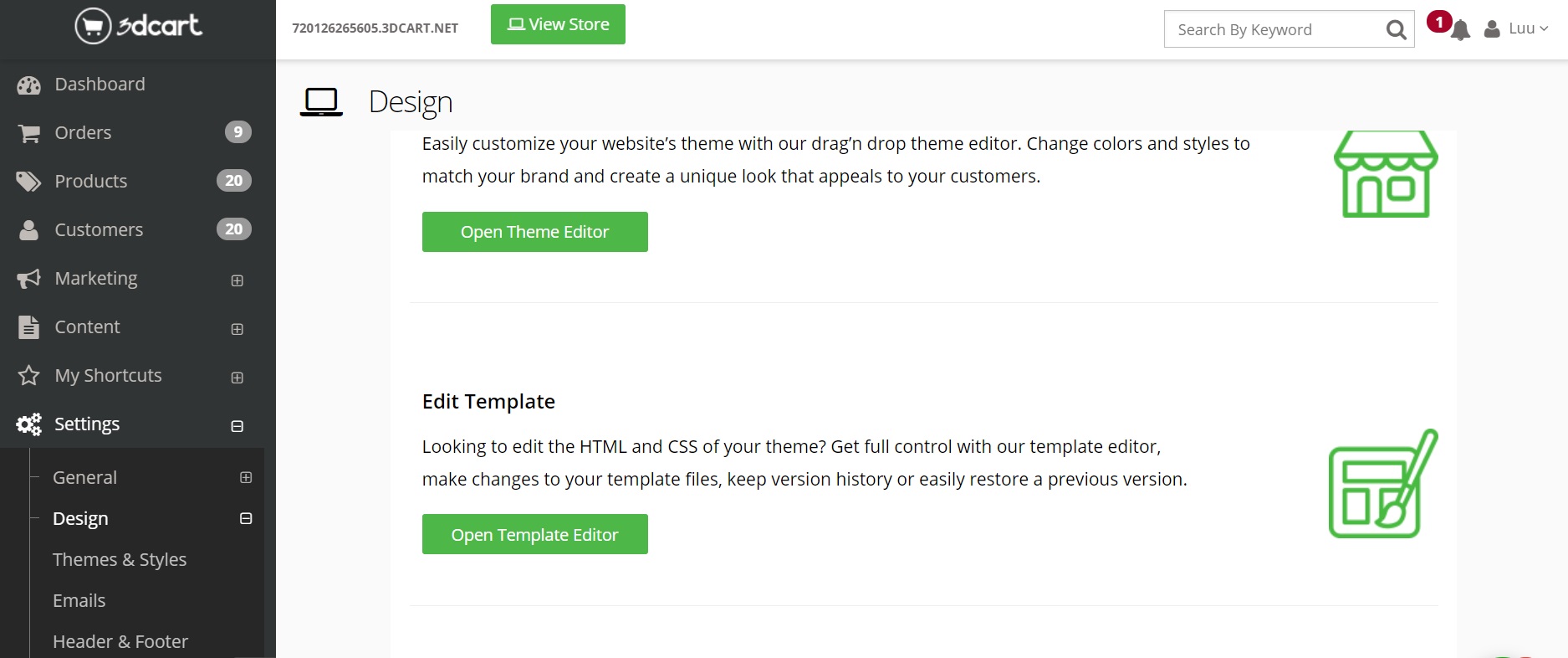 قم بتحرير سمة 3dCart باستخدام وظيفة محرر القوالب - X-Cart مقابل 3dCart
