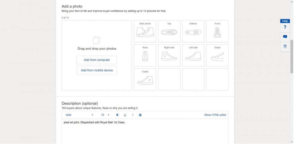 在 eBay 上创建产品页面