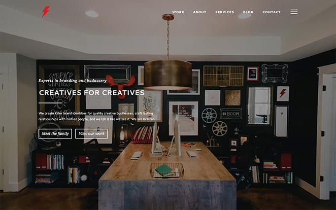 Скриншот сайта braize, пример сайта агентства wordpress