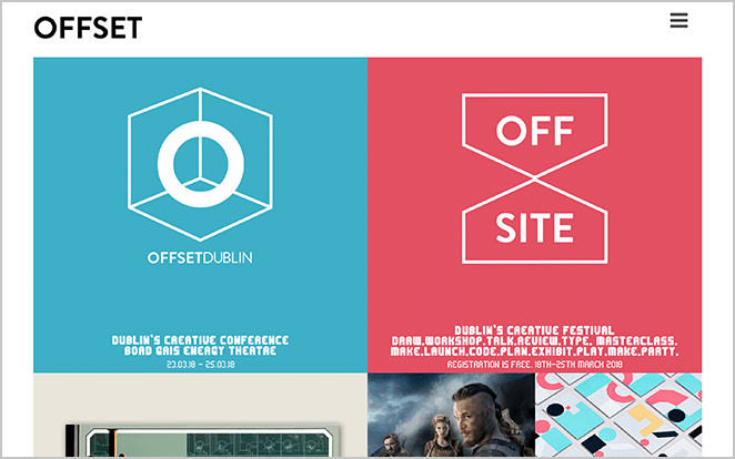 Скриншот веб-сайта смещения Пример бизнес-сайта WordPress