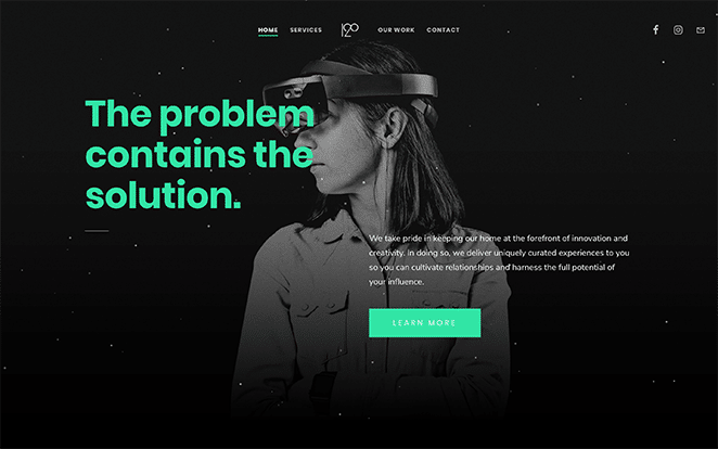 Скриншот веб-сайта двенадцати восьми СМИ Пример веб-сайта агентства WordPress