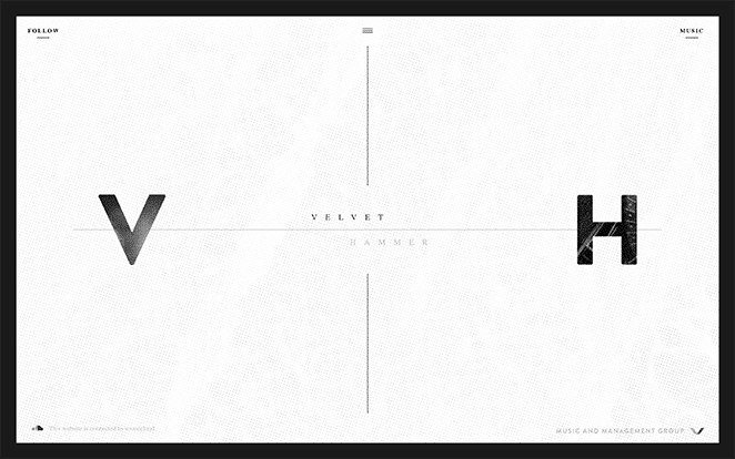 Скриншот веб-сайта бархатного молота Пример интерактивного веб-сайта WordPress