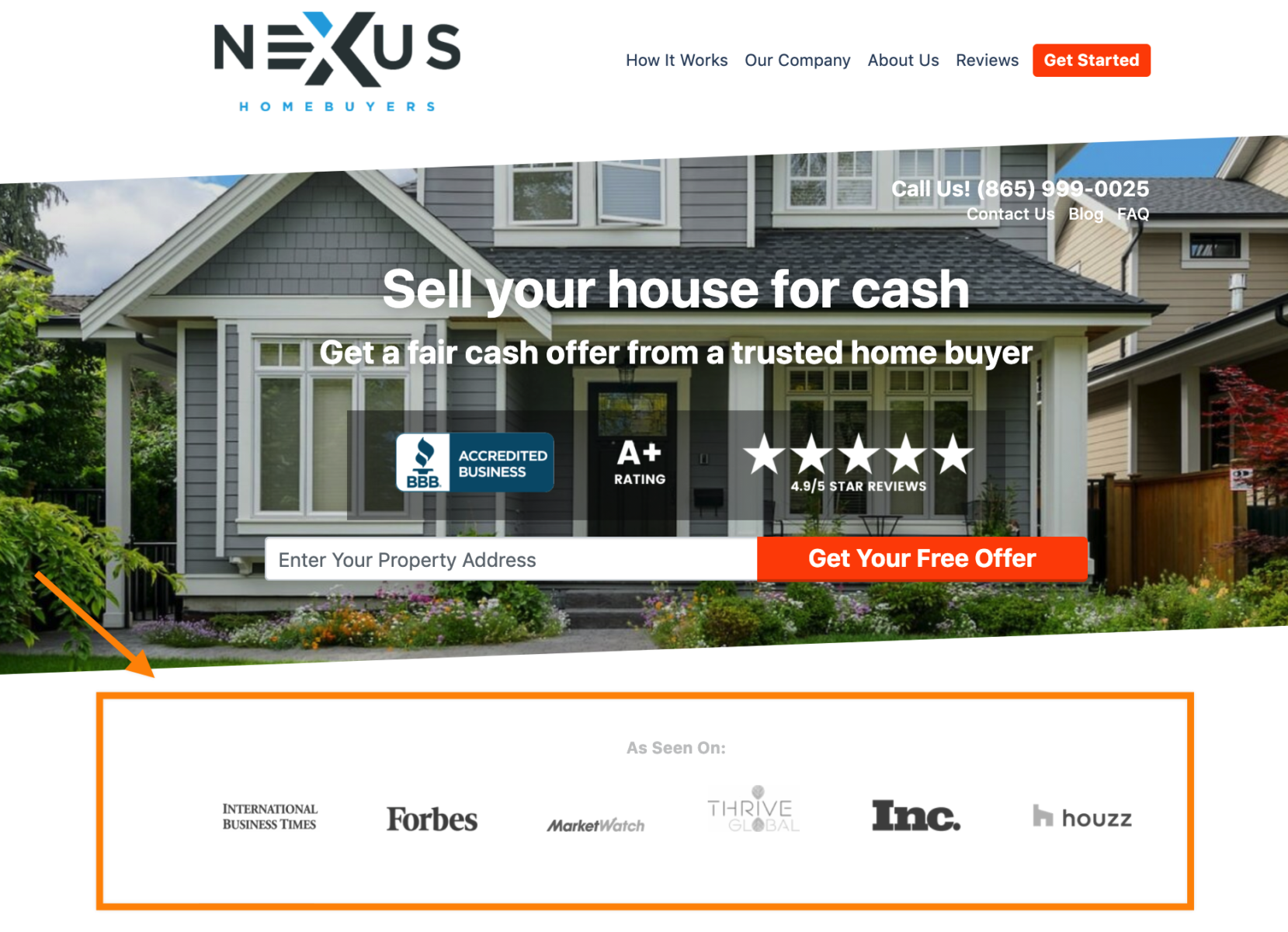Barre de crédibilité du site Web de la carotte
