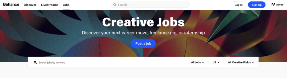 sitios como upwork - behance