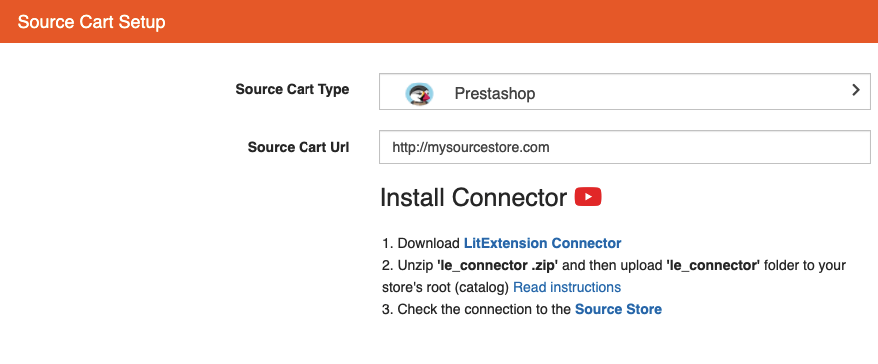 configurar el carrito de origen