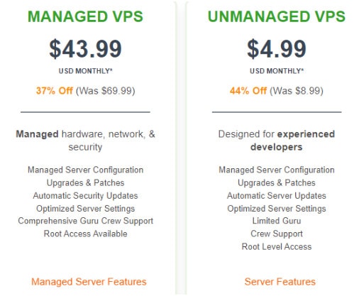 託管與非託管 VPS