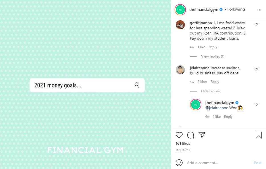 金融健身房评论示例