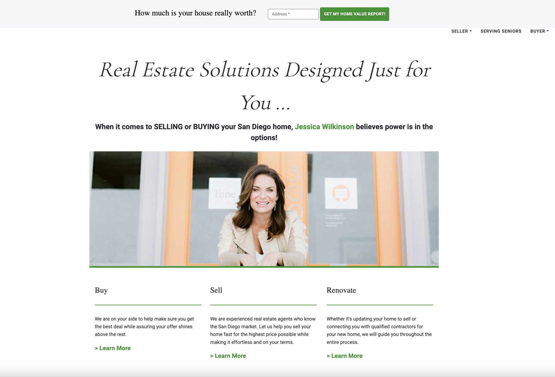 房地產經紀人網站示例