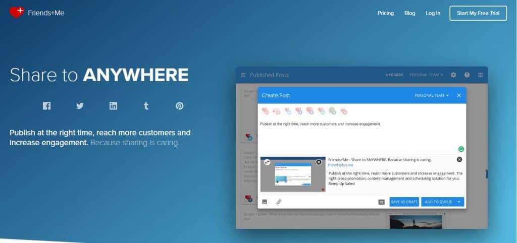 Strona docelowa Znajomi+Ja