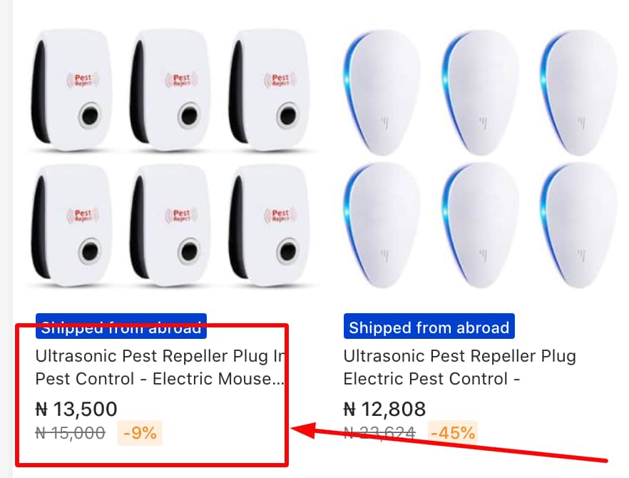 Schädlingsbekämpfungspreis auf Jumia