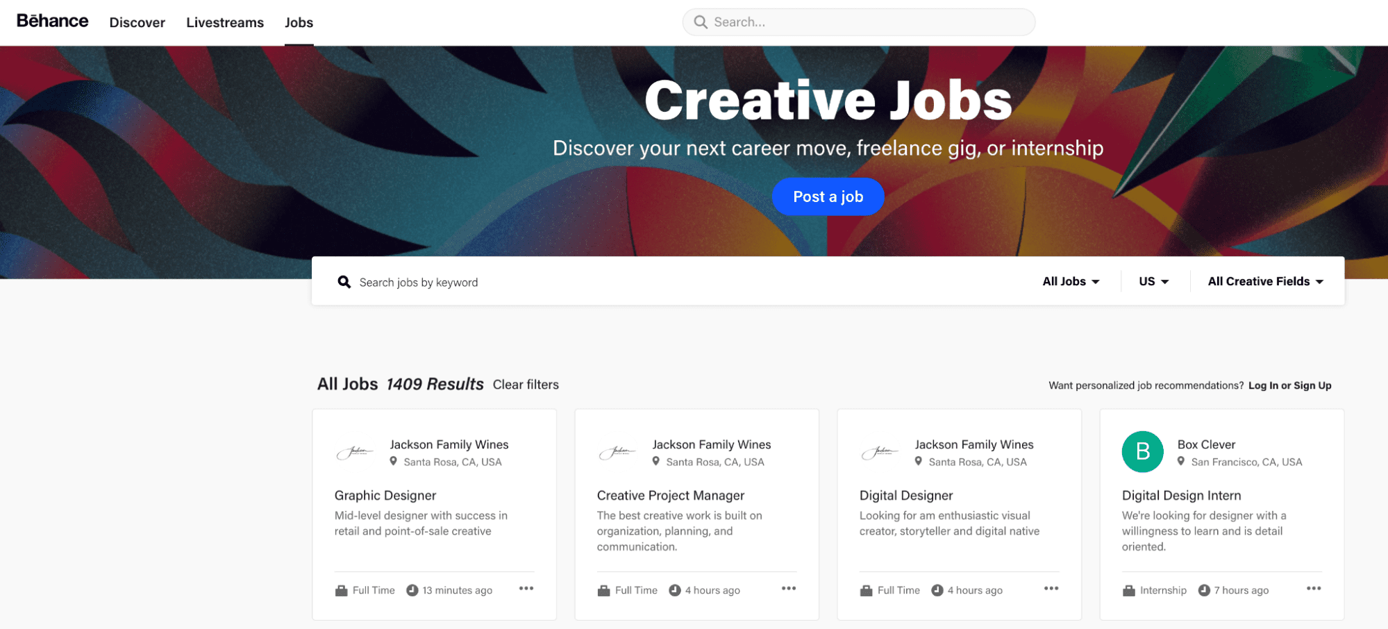 cele mai bune site-uri web independente - behance