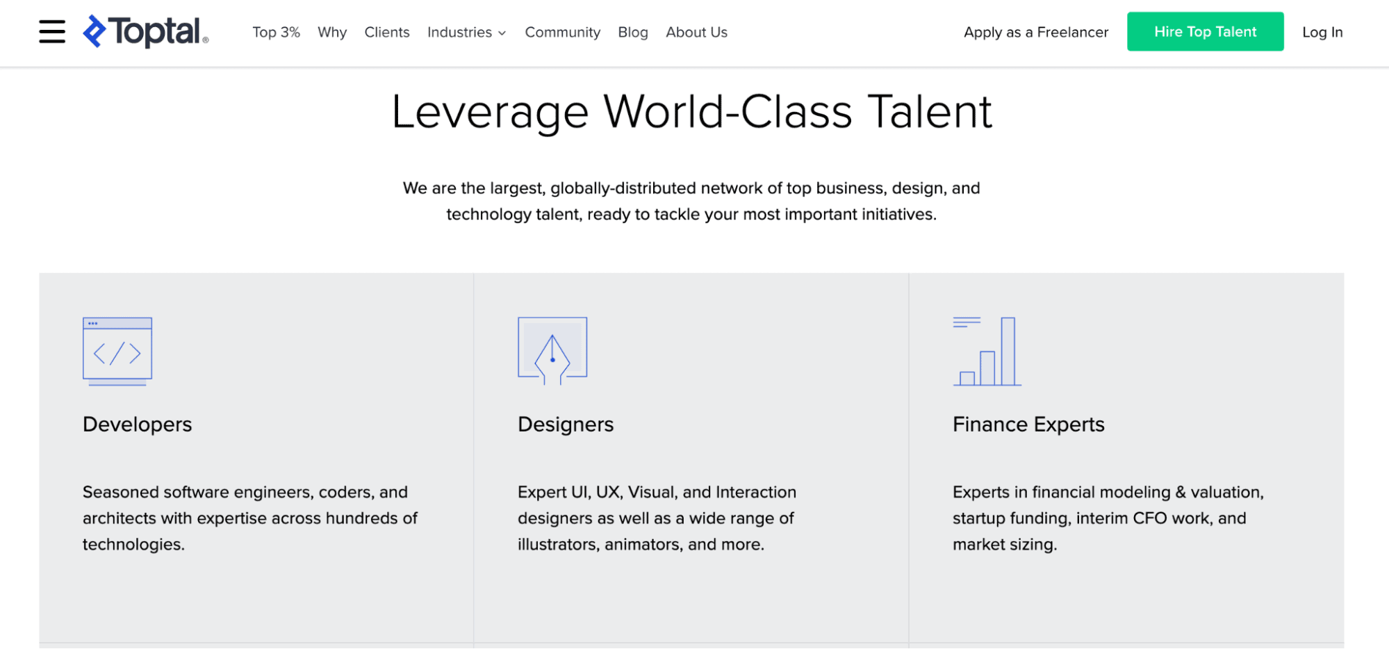 cele mai bune site-uri web freelance - toptal
