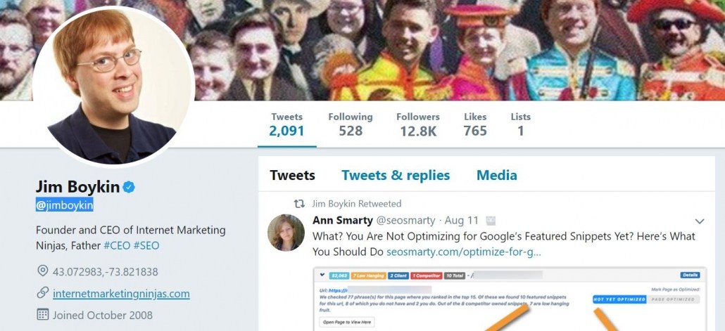 Джим Бойкин твиттер