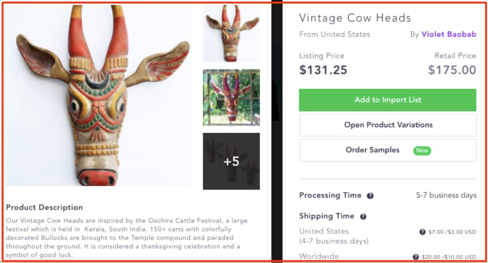 capete de vacă de epocă high ticket dropshipping produs