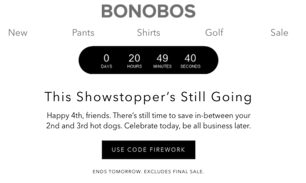 Vendita a tempo limitato