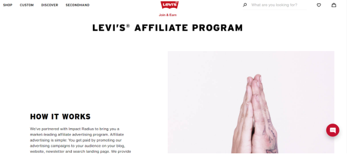 Meilleurs programmes d'affiliation de vêtements Levi's