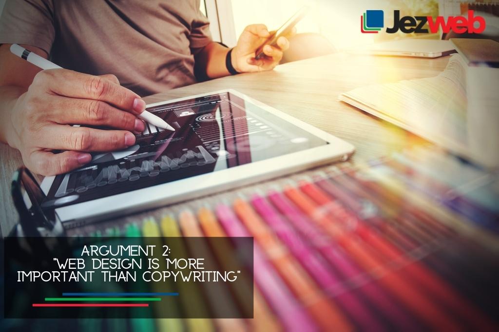 議論2「ウェブデザインはコピーライティングよりも重要である」