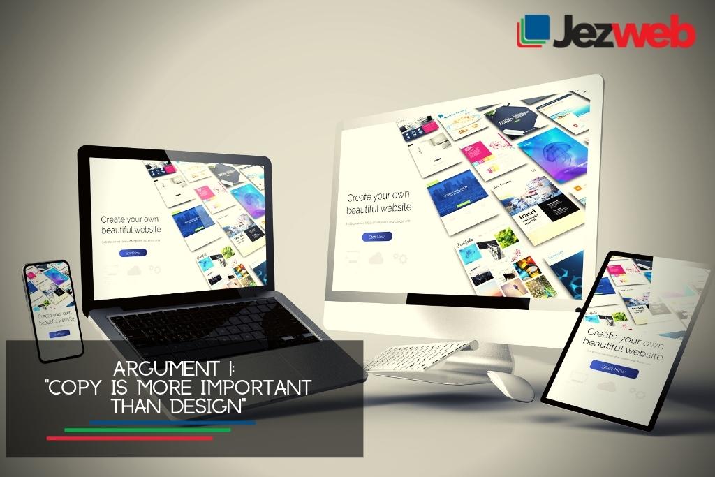 議論1「コピーはデザインよりも重要である」