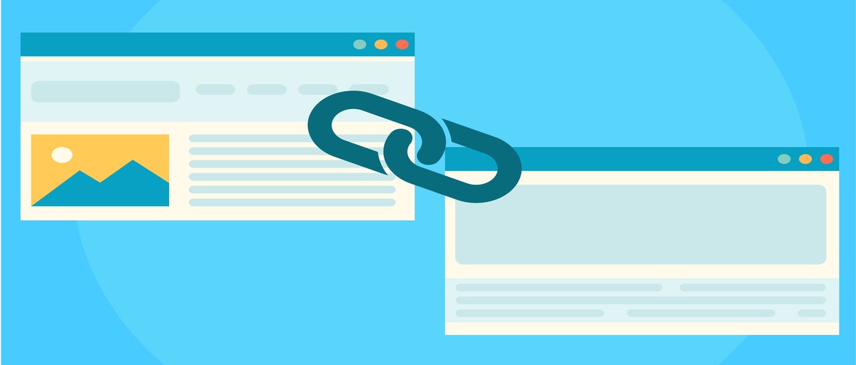 Локальное построение ссылок для seo баннера. Две страницы соединены