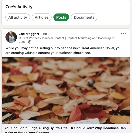 Zoe Meggert LinkedIn