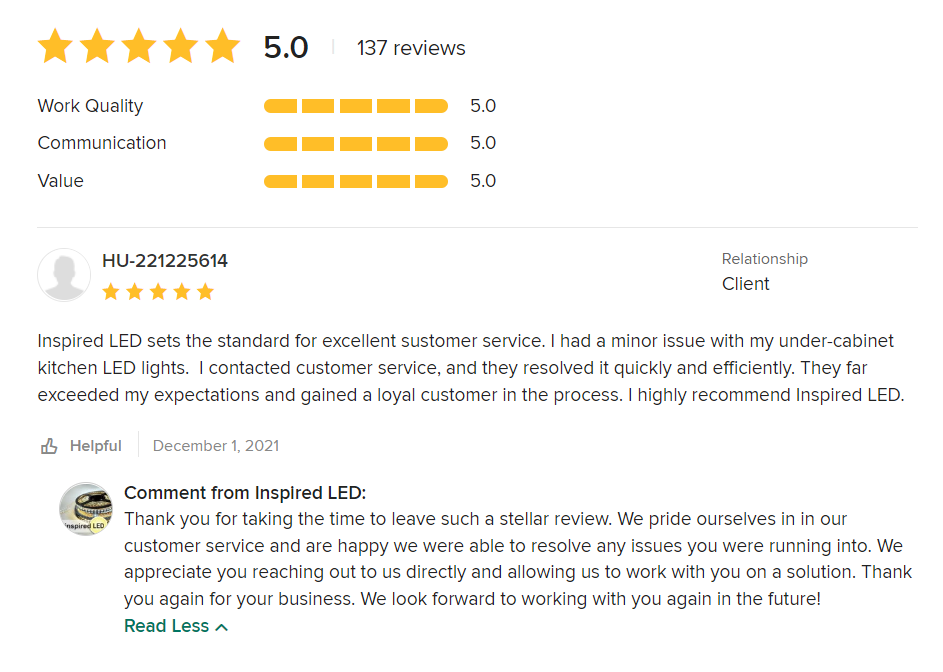 事業主レビューの回答