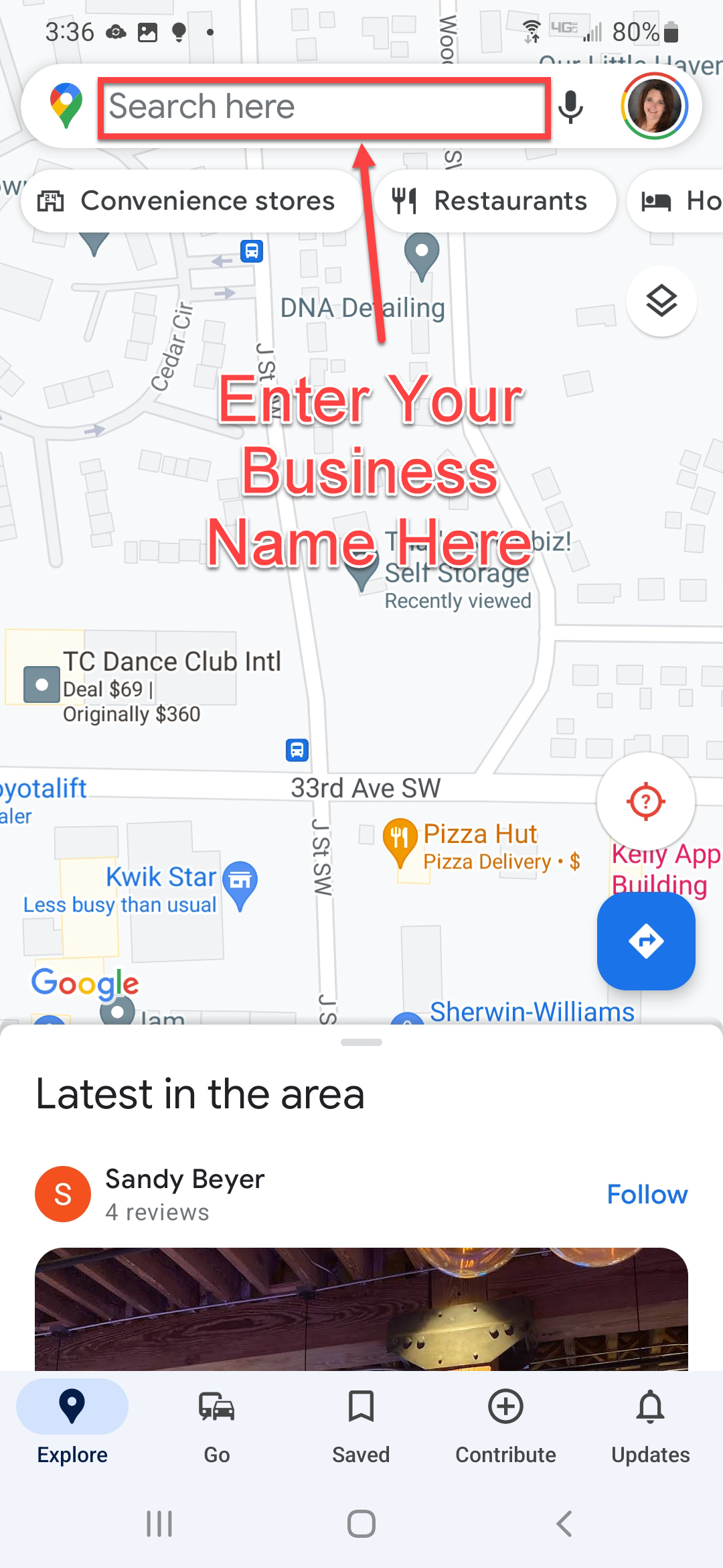 Ejemplo de aplicación de Google Maps