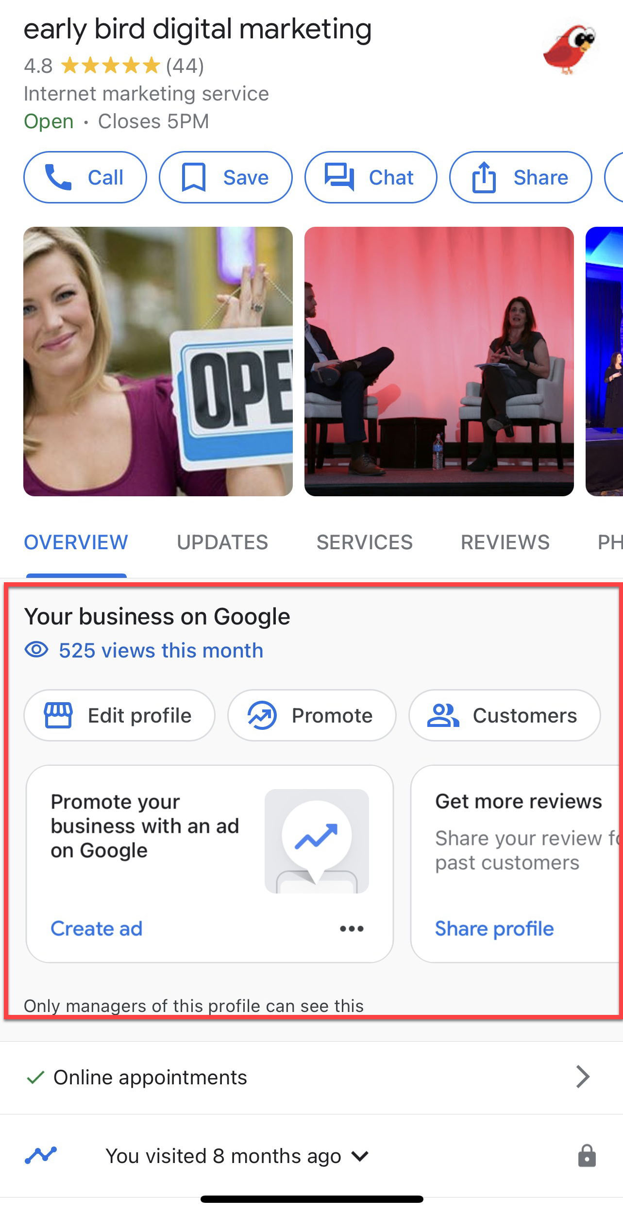 Ejemplo de listado de aplicaciones de Google Maps