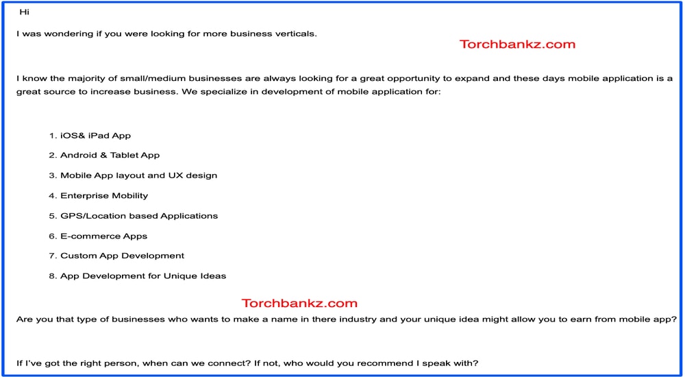 드롭 서비스 클라이언트를 받기 위해 보낸 콜드 이메일의 예