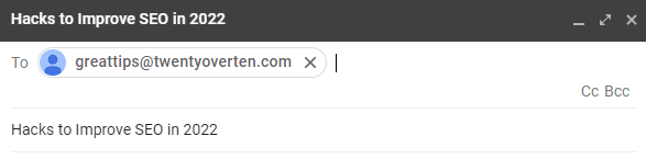 Zwięzły e-mail wyjaśniający SEO 2022