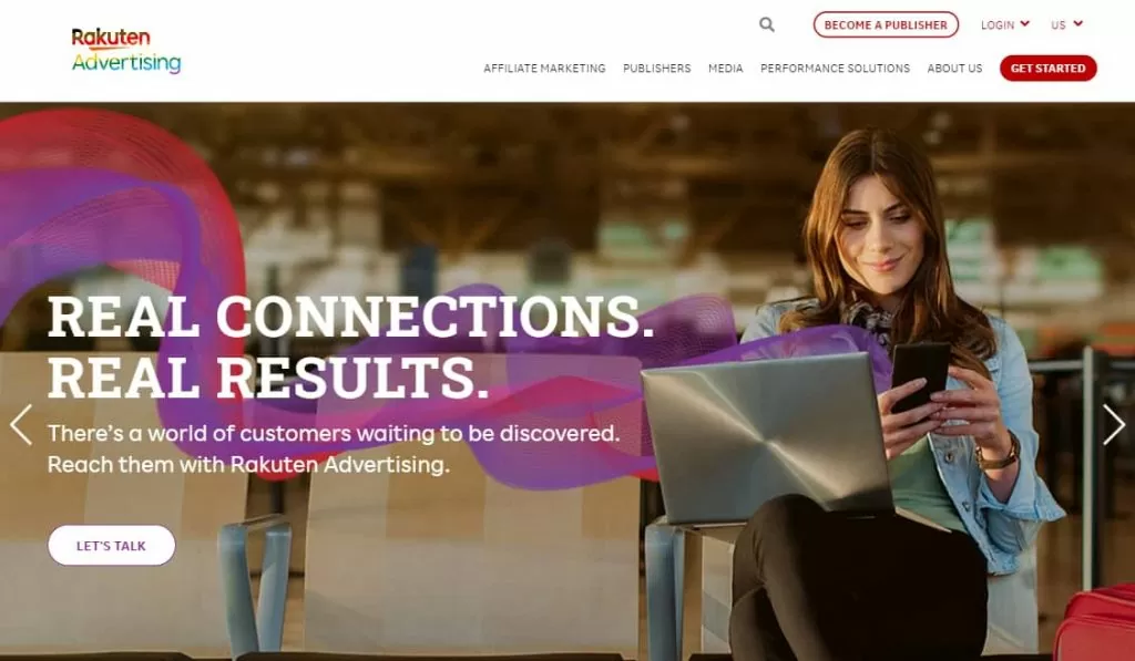 Rakuten Advertising page