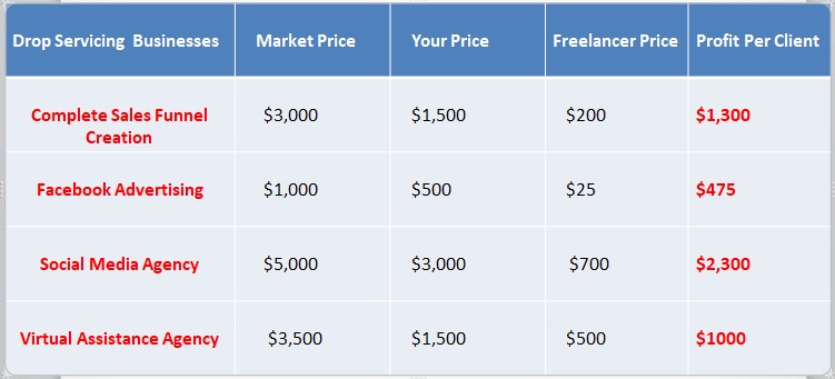guadagni potenziali di dropservice