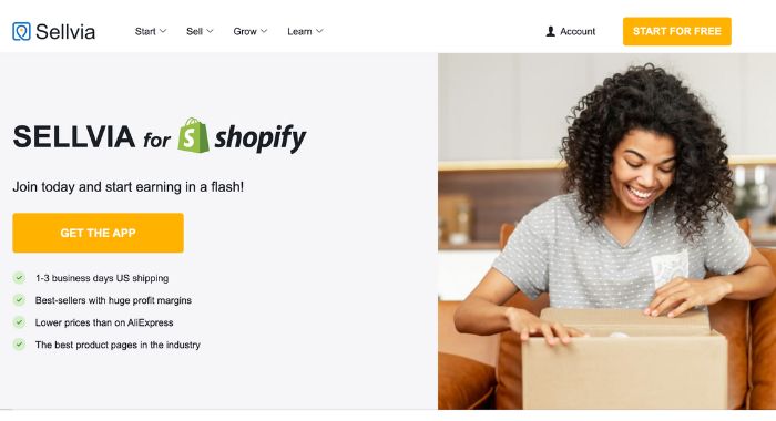 Fornitori di dropshipping di Sellvia negli Stati Uniti per shopify