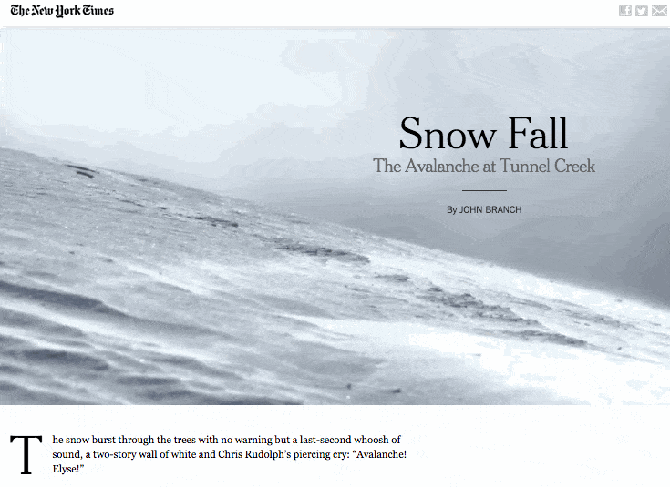 Падение снега - Тонкий параллакс