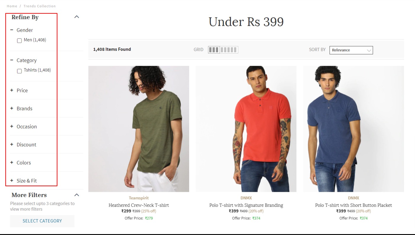 Filtrowanie i sortowanie produktów