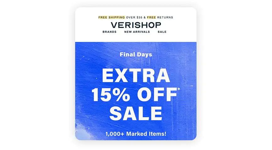 مثال إعلان الشحن المجاني