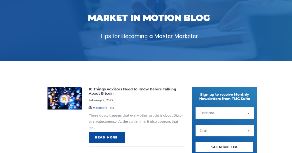 Landung der FMG-Blog-Schriftartseite