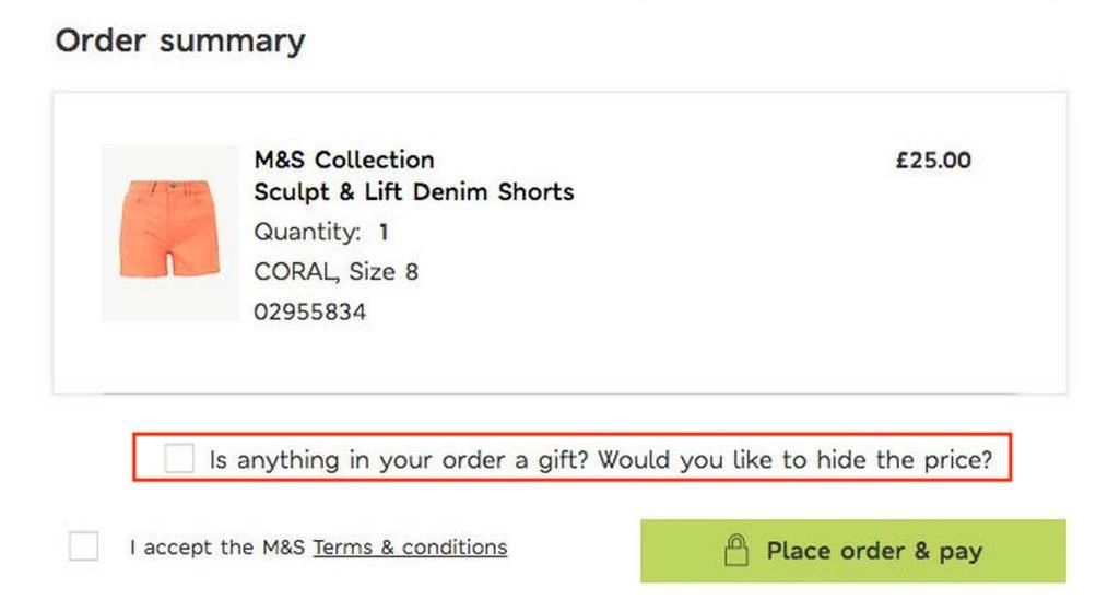 add gift option on checkout