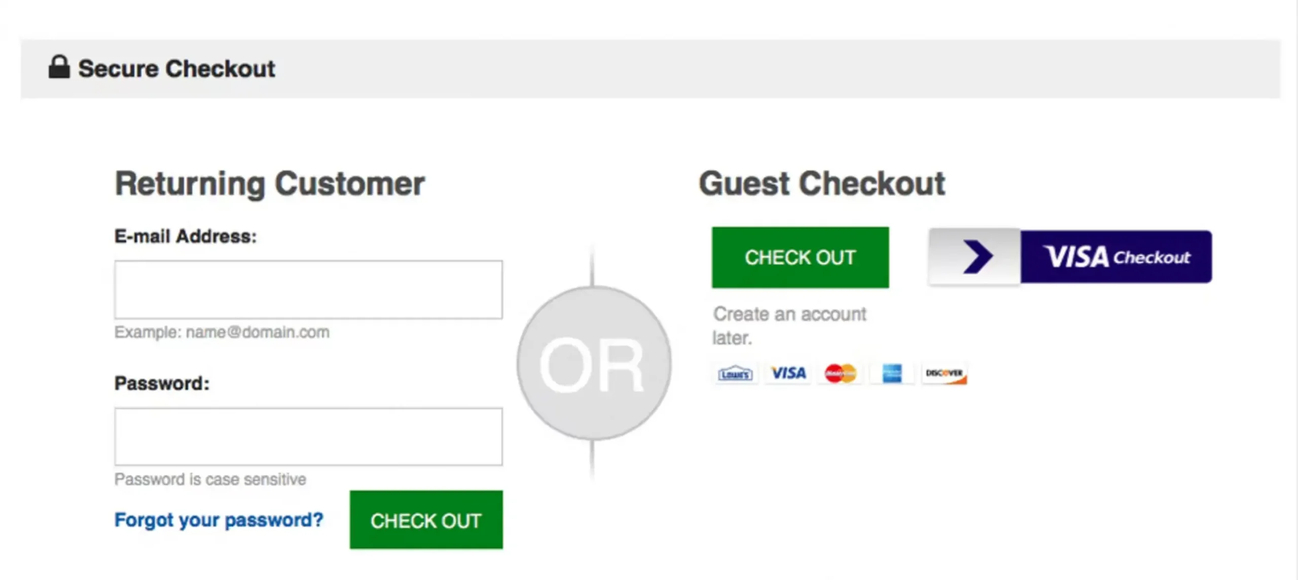 Offer Guest Checkout for eCommerce conversion rate optimization