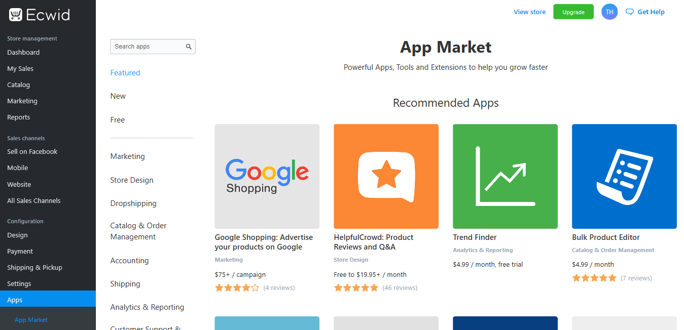 Rynek aplikacji Ecwid