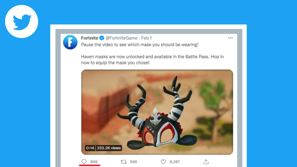 Przykład wideo na Twitterze pokazujący interakcję