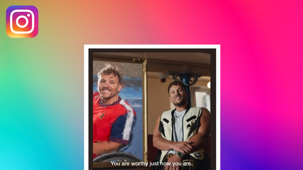 Przykład wideo Nike na Instagramie ze sportowcem