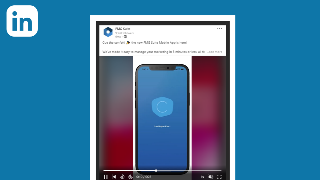 Przykład wideo dla mediów społecznościowych LinkedIn