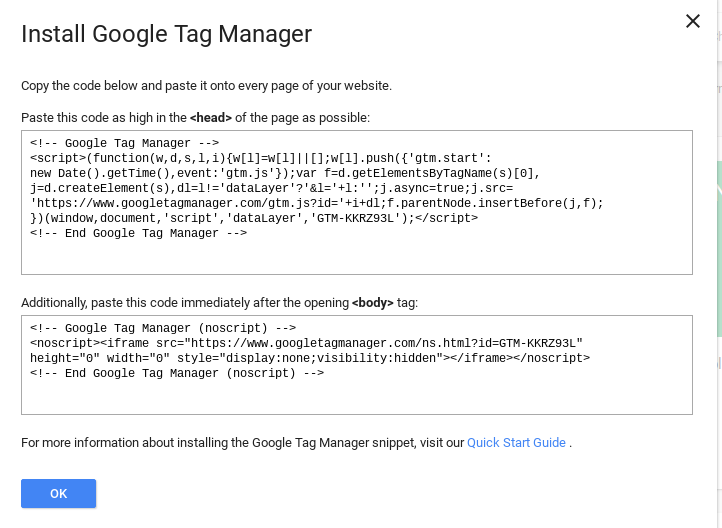 0002Installieren Sie Google Tag Manager