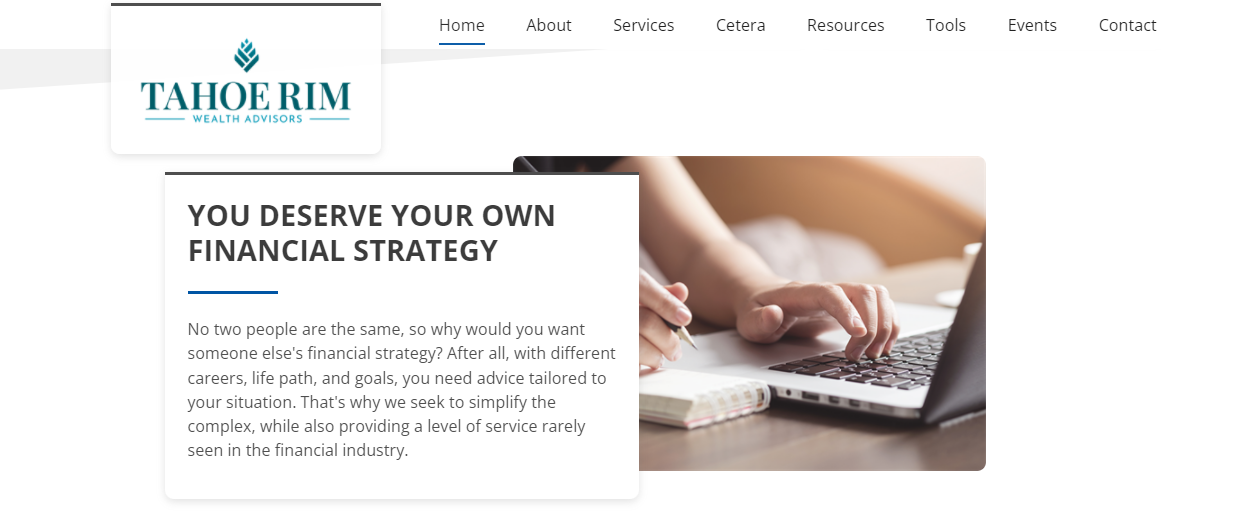 الصفحة الرئيسية للمستشار المالي لشركة تاهو ريم