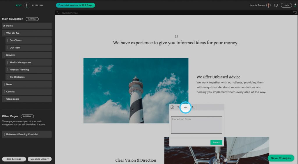 ビデオの埋め込みが簡単1