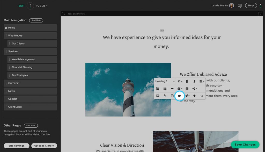 ビデオの埋め込みステップ2