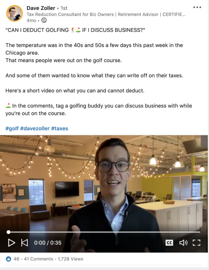 Пост Дэйва Золлера