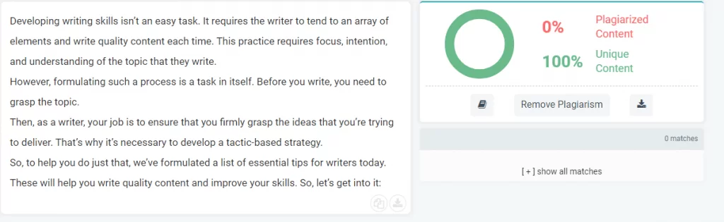 Check for plagiarism