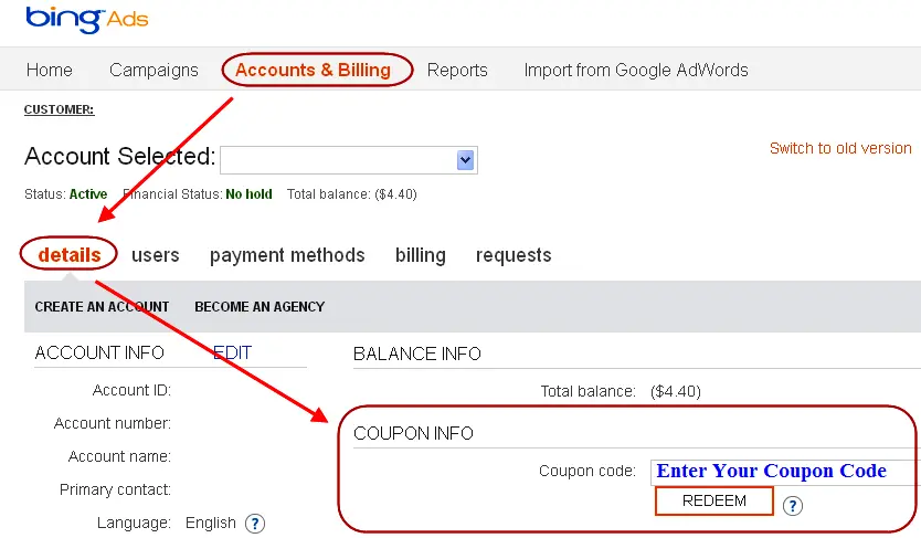 bing ads coupon and free credit